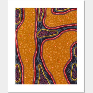 Abstract tribal map Posters and Art